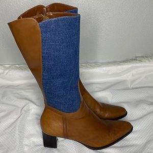 Worthington Brown and Blue Heeled Boots